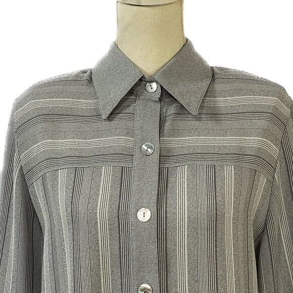 Brenda Goode VTG Button Blouse Size Small Gray Womens Top Shell - Picture 6 of 11